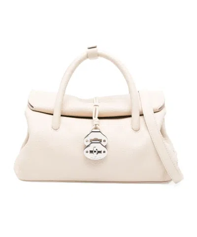 Zanellato Double Handle Shoulder Bag In White