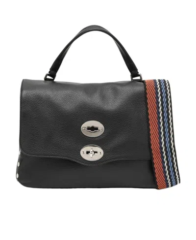Zanellato Double-lock Medium Tote Bag In Black