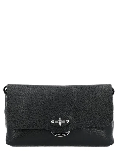 Zanellato Elegant Mini Handbag With Turn-lock Closure In Black