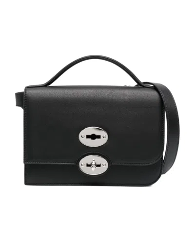 Zanellato Ella Crossbody Leather Bag In Black