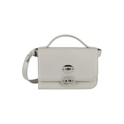 Zanellato Ella Piuma Knot Shoulder Bag In Gray
