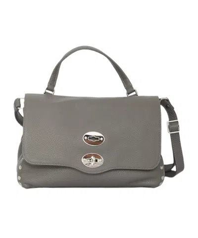 Zanellato Flap Shoulder Bag In Gray
