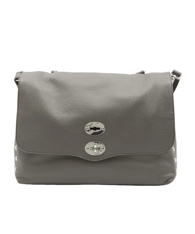 Zanellato Flap Shoulder Bag In Gray