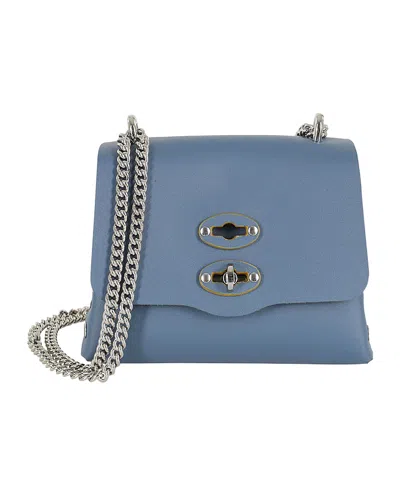 Zanellato Flip Chain Shoulder Bag In Blue