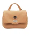 Zanellato Cappuccino Leather Postina Baby Top Handle Bag In Nude