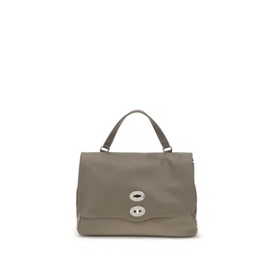 ZANELLATO GRAY CALF LEATHER BOS TAURUS SHOULDER BAG