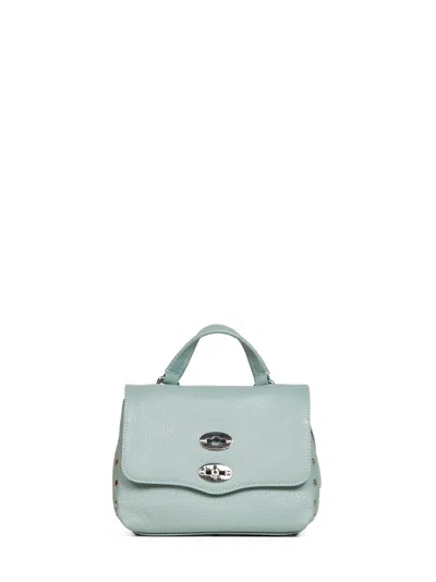 Zanellato Green Piperita Baby Postina Handbag In Blue