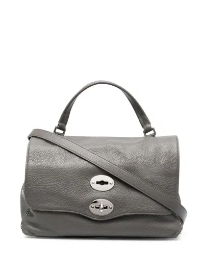 Zanellato Postina S Leather Handbag In Gray