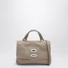 Zanellato Gray Calf Leather Bos Taurus Shoulder Bag In Brown