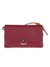 Zanellato Hammered Leather Clutch Bag With Twist Lock Closure In Metallic