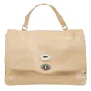 Zanellato Hammered Leather Handbag With Double Turn-lock Closure In Multi