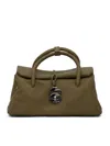 Zanellato Structured Leather Handbag With Textured Finish In Green