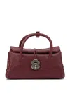 Zanellato Chic Shoulder Bag Featuring Studded Accents In Red