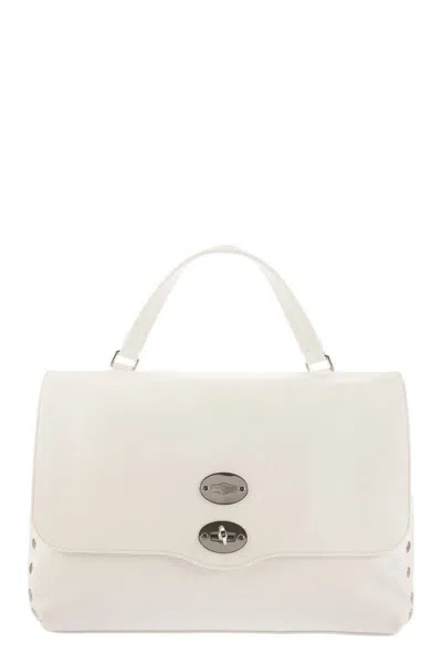 Zanellato Postina Sbaby Daily Night Bianco Latte Leather Bag In White