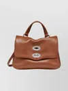 Zanellato Handmade Leather Shoulder Bag Top Handle In Brown