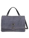 Zanellato Jeans Effect Leather Messenger Bag