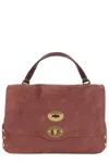 Zanellato Shoulder Bag With Metal Hardware And Studs In Brown