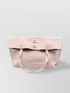 Zanellato Jones Suede Leather Handbag With Top Handles In Neutral