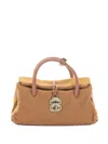 Zanellato Jones Suede Tote Bag In Brown