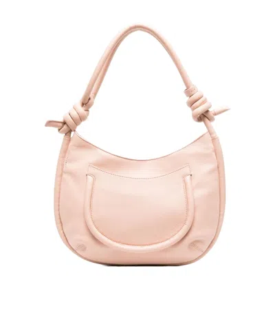 Zanellato Knot Magnetic Buckle Handbag In Nude