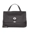 Zanellato Large Postina Grained-texture Tote Bag In Black