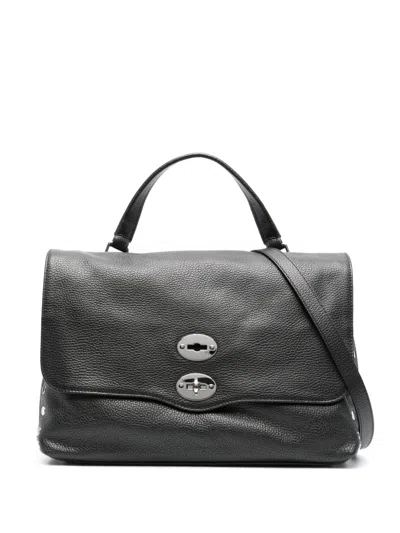 Zanellato Large Postina Leather Tote Bag In Black