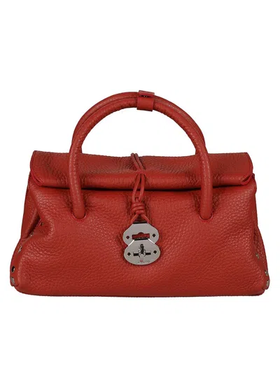 Zanellato Leather Bag Dotta Centauro S Shoulder Bag In Red