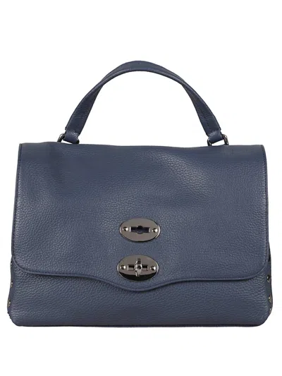 Zanellato Leather Bag Postina Daily Baby Shoulder Bag In Blue