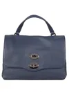 Zanellato Leather Bag Postina Daily Baby Shoulder Bag In Blue