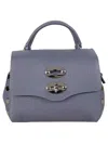 Zanellato Leather Bag Postina Daily Night Baby Shoulder Bag In Purple