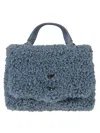 Zanellato Postina Shearling Top-handle Tote Bag In Blue