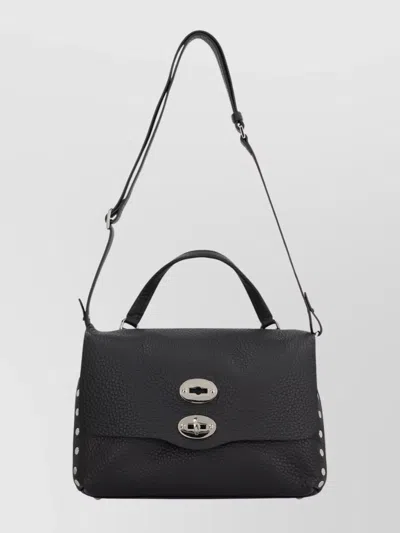 Zanellato Leather Crossbody Bag Featuring Studs
