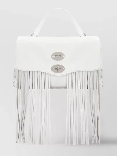 Zanellato Leather Handbag With Contrasting Fabric Lining