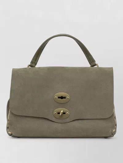 Zanellato Medium Postina Stud-embellished Leather Tote Bag In Purple