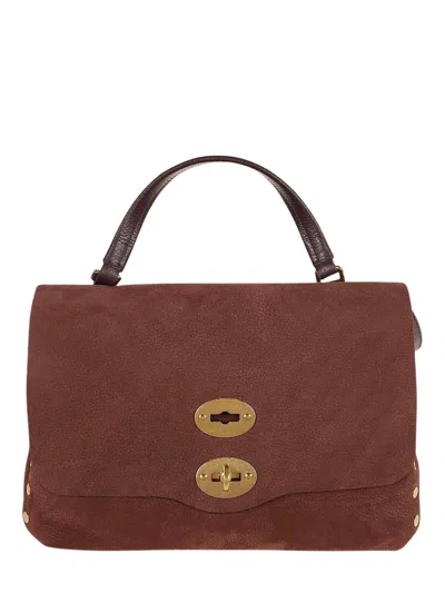 Zanellato Leather Top Handle Satchel Bag In Brown