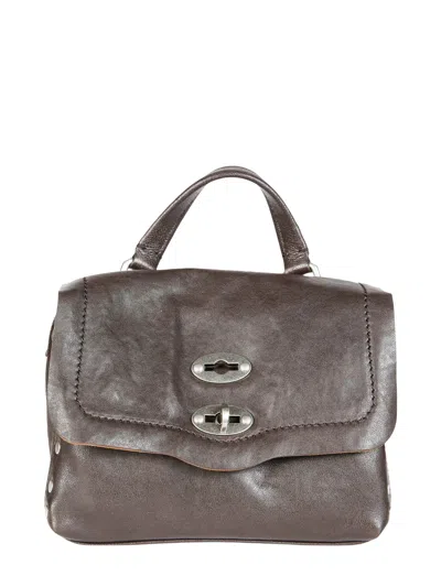 Zanellato Leather Top Handle Satchel Bag In Brown