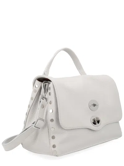 Zanellato Leather Top Handle Satchel Bag In Grey