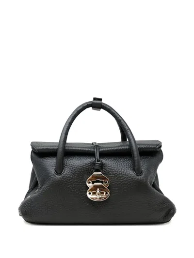 Zanellato Leather Tote Bag In Black