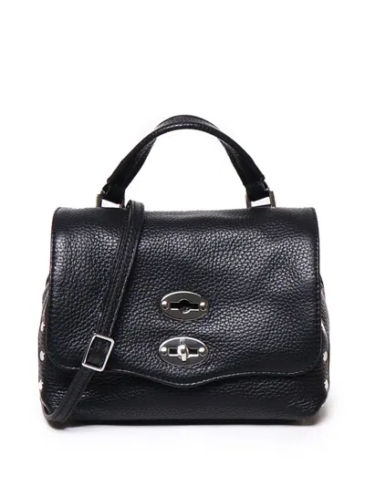 Zanellato Leather Tote Bag In Black