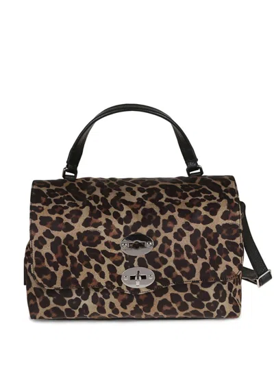 ZANELLATO LEOPARD PRINT POSTINA SMALL SATCHEL