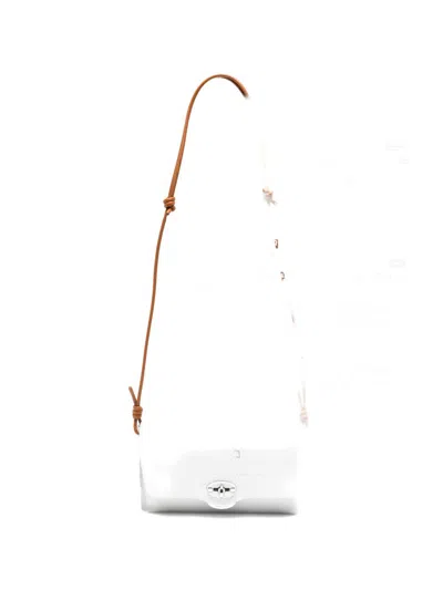 Zanellato Lettera Daily Leather Clutch In White