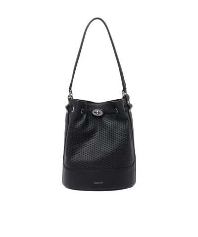 Zanellato Logo Shoulder Bag In Black