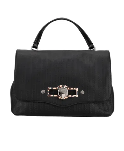 Zanellato Logo Shoulder Bag In Black