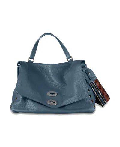 Zanellato Logo Shoulder Bag In Blue