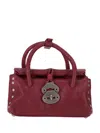 Zanellato Maroon Dotta Satchel In Burgundy