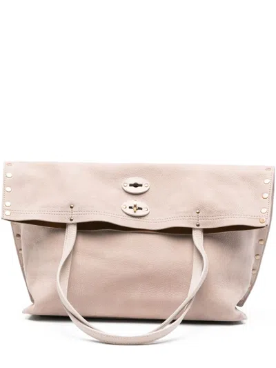Zanellato Medium A'spasso® Stud-detail Tote Bag In Pink