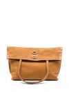 Zanellato Jones Suede Leather Tote Bag In Brown