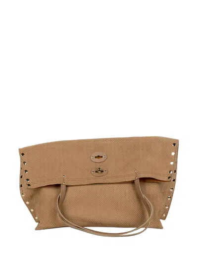 Zanellato Medium A'spasso Stud-embellished Tote Bag In Neutral