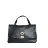 Zanellato Medium Postina Leather Tote Bag In Gray