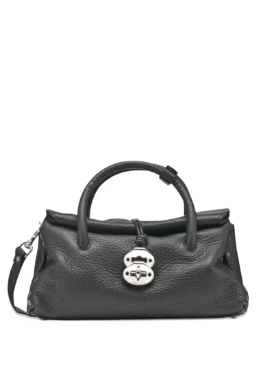 Zanellato Medium Pebble-leather Top-handle Tote Bag In Black